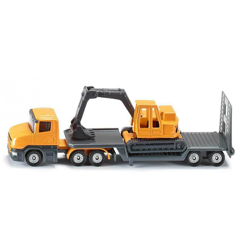 Low loader with Excavator siku diecast model toy vehicle