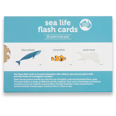 Two Little Ducklings Sea Life Flash Cards Back Cover