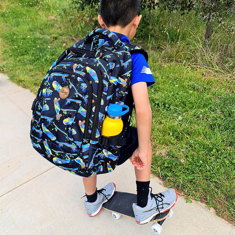 Alimasy Skateboard Kids Large Backpack Skater