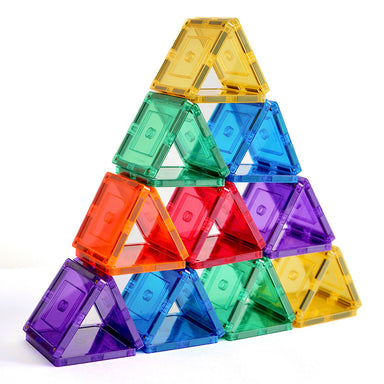 Learn & Grow Magnetic Tiles Small Square Pack 36pc Triangle