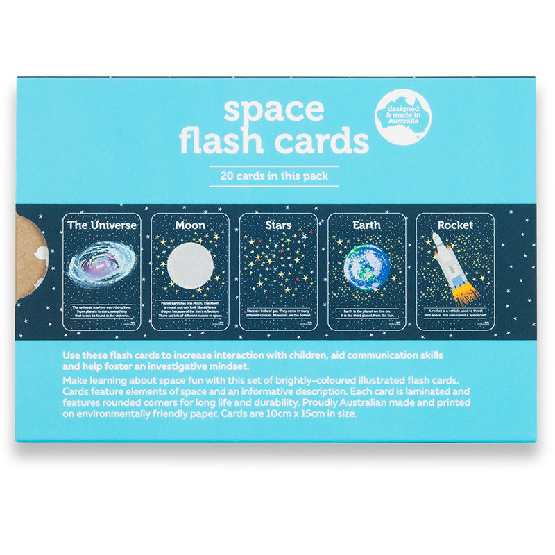 Two Little Ducklings Space Flash Cards Back Cover