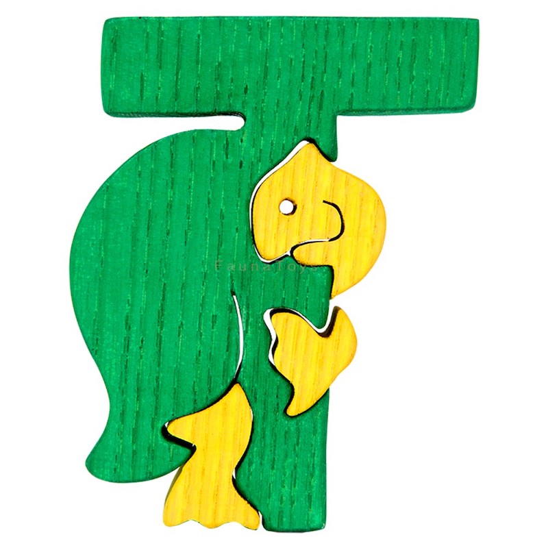 Fauna T for Turtle Letter Puzzle
