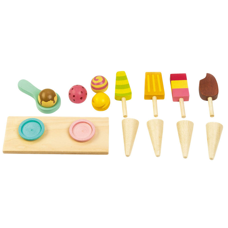 Tender Leaf Toys Push Along Ice Cream Cart Pieces