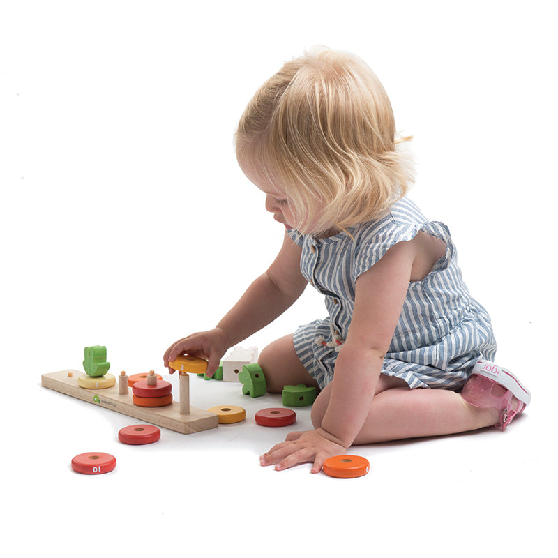 Tender Leaf Toys Counting Carrots Wooden Stacker Child 2