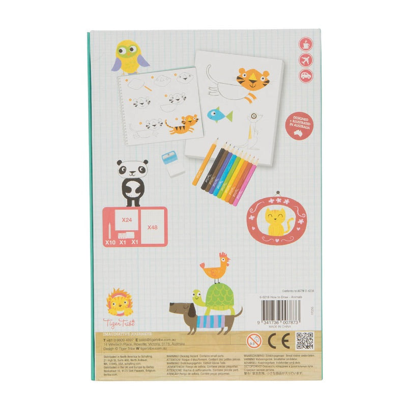Tiger Tribe How to Draw Animals Set Back Packaging