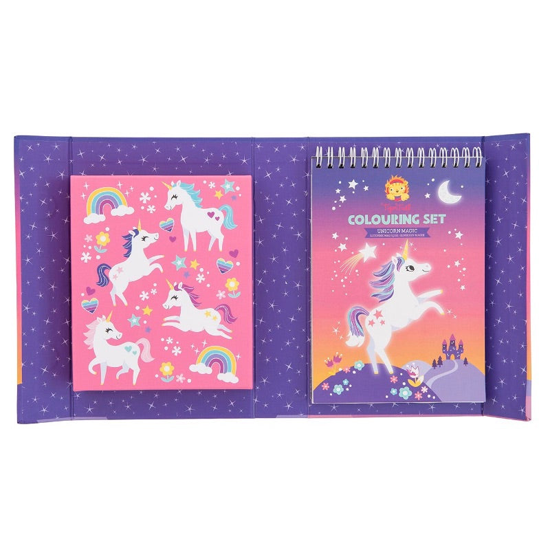 Tiger Tribe Colouring Set Unicorn Magic Open