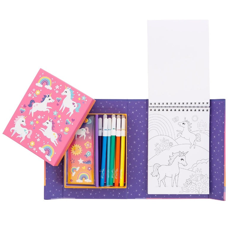 Tiger Tribe Colouring Set Unicorn Magic Contents