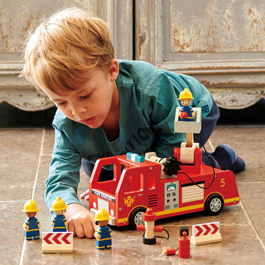 Tender Leaf Toys Fire Engine Boy