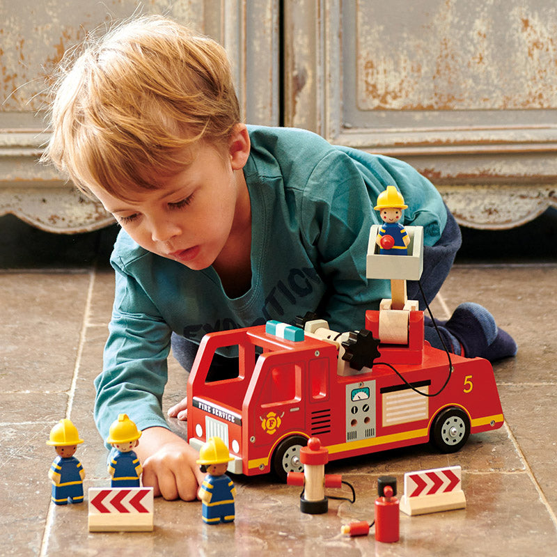 Tender Leaf Toys Fire Engine Boy