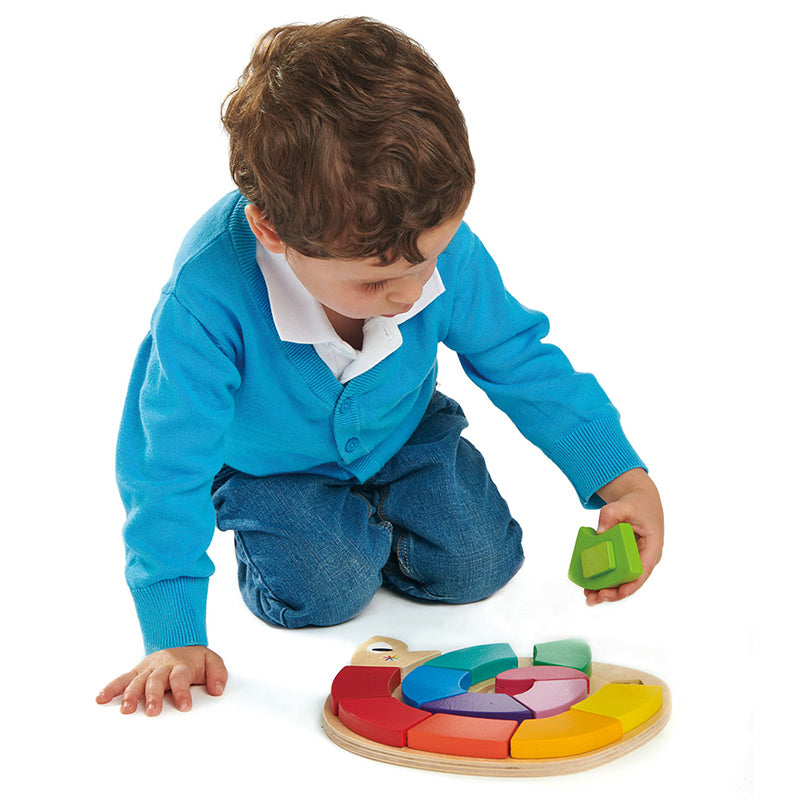 Tender Leaf Toys Colour Me Happy Worm Puzzle Boy