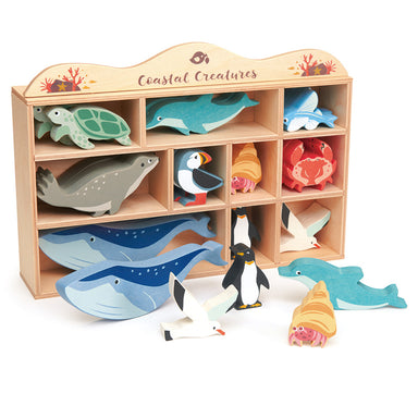 Tender Leaf Toys Wooden Coastal Creatures with Display