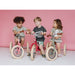 Trybike Pink Vintage Steel 2 in 1 Trybike with Cream Tyres 2 Children Riding