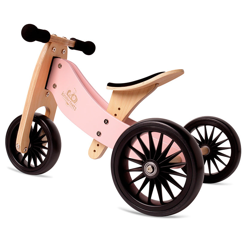 Artiwood Tiny Tot PLUS - Rose 2-in-1 Balance Bike and Trike