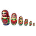 Russian Treasures Kirov Red Traditional Babushka Dolls 6pc