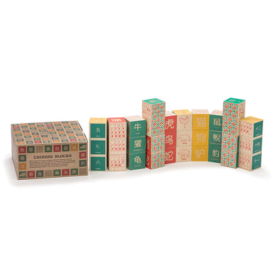Uncle Goose Chinese Wooden Alphabet Blocks Packaging