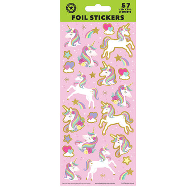 IG Design Group Unicorns Foil Sticker Sheets