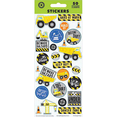 IG Design Group Construction Sticker Sheets