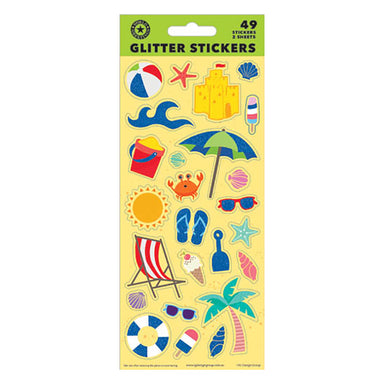 Beach Glitter Sticker Sheets