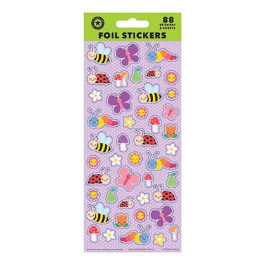 Cute Bugs Foil Sticker Sheets