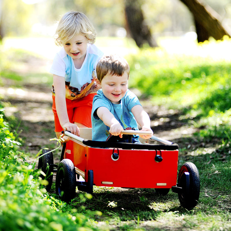 Wishbone Wagon Kids Riding 2