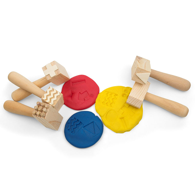 Educational Colours Wooden Pattern Hammers 5pc 2