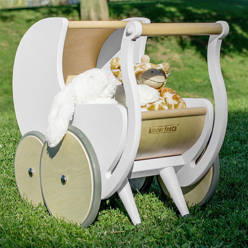 Kinderfeets Walker Pram White Toys Inside