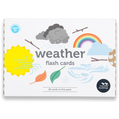 Two Little Ducklings Weather Flash Cards Front Cover