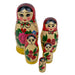 Russian Treasures Semenov Traditional Babushka Dolls 5pc Red Scarf