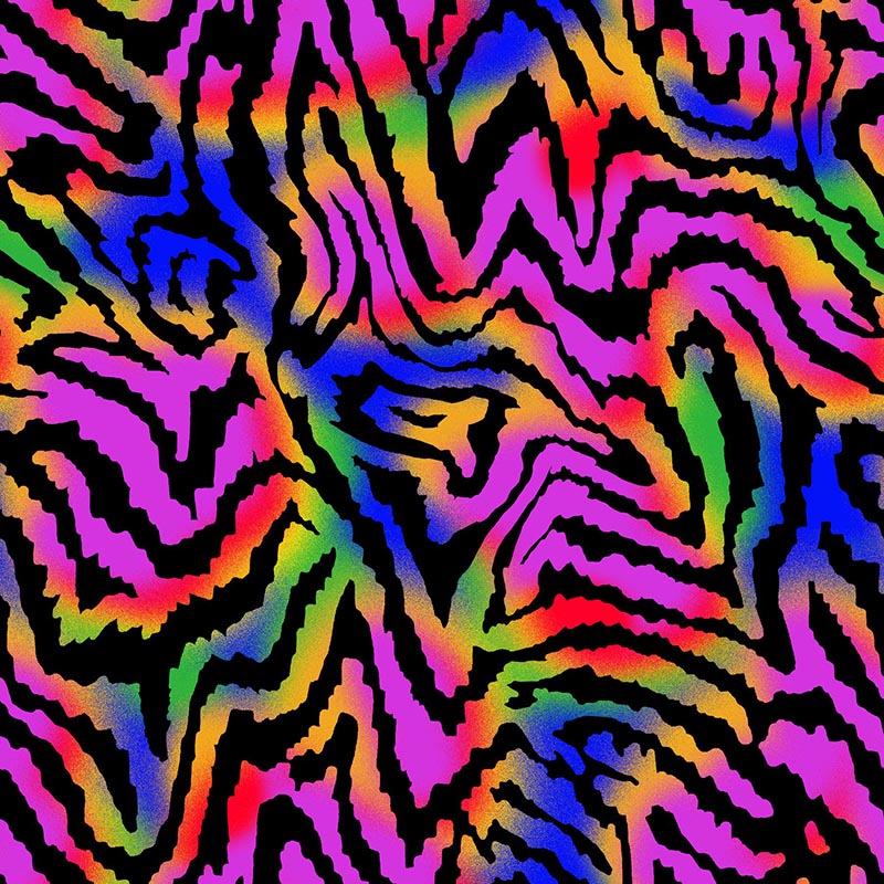 Alimasy Rainbow Zebra Kids Large Backpack Print