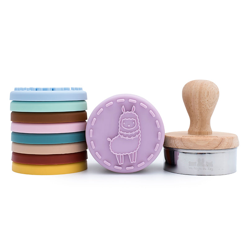 We Might Be Tiny Stampies Wooden Stamper with Silicone Stamps Lamb