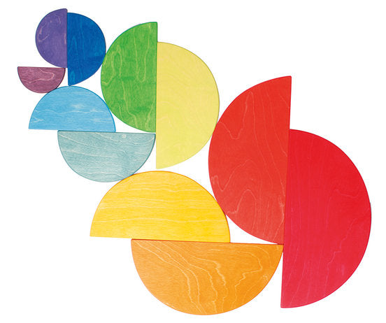 Grimm's - Wooden Rainbow Large Semi Circles