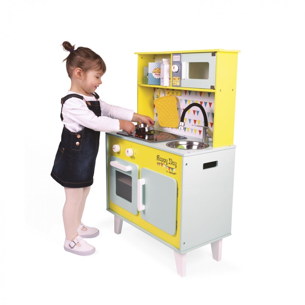 Janod Happy Day Role Play Big Cooker Kitchen with Girl