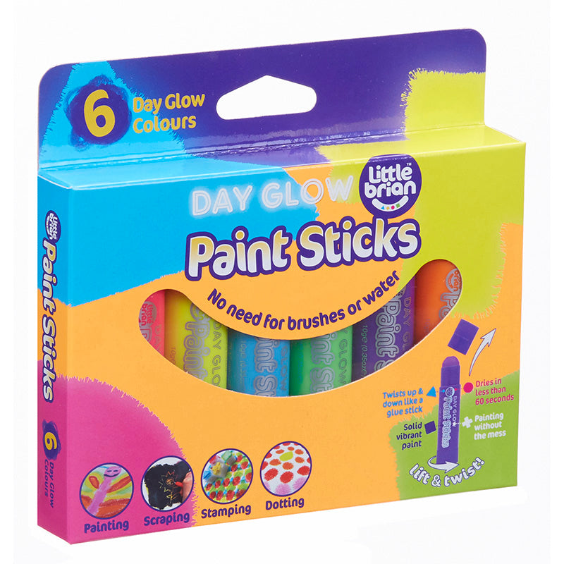 Little Brian Paint Sticks Day Glow 6 Pack