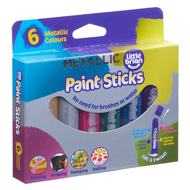 Little Brian Paint Sticks Metallic 6 Pack