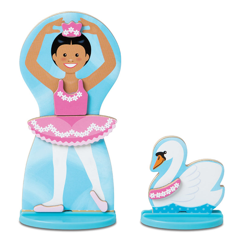 Melissa & Doug Ballerina Fairy Magnetic Dress-Up Playset Swan