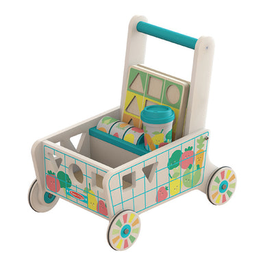 Melissa & Doug Wooden Shape Sorting Grocery Cart