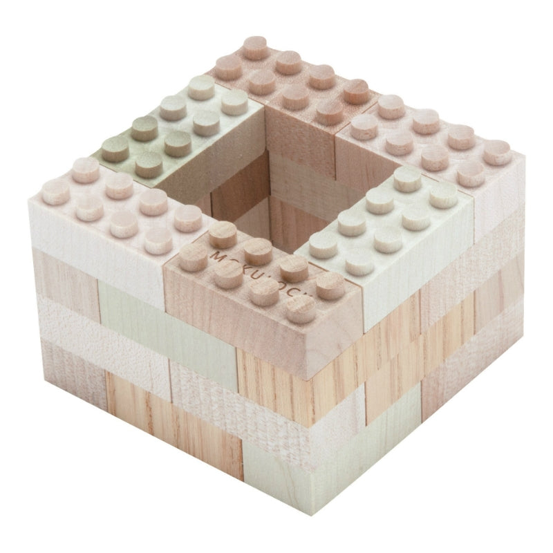 Mokulock Kodomo Wooden Building Bricks 60 Piece Set 2