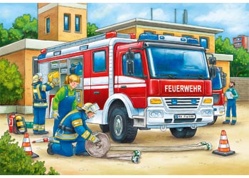 Ravensburger Police and Firefighters 2 x 12 Piece Puzzle Fire Engine
