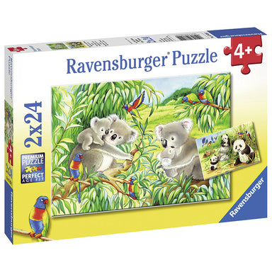 Ravensburger Sweet Koalas and Pandas Puzzle 2 x 24 PieceSweet Koalas and Pandas Puzzle 2 x 24 Piece Box