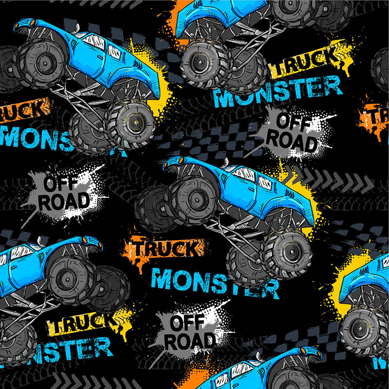 Alimasy Monster Trucks Kids Large Backpack Print