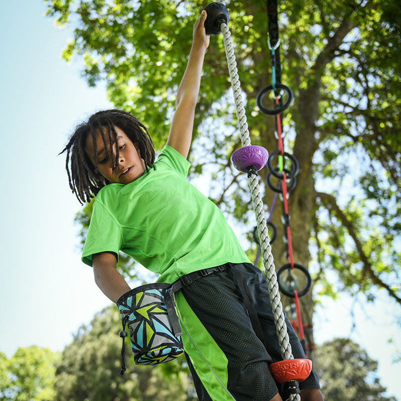 Slackers Ninja Climbing Rope 8' with Foot Holds Boy