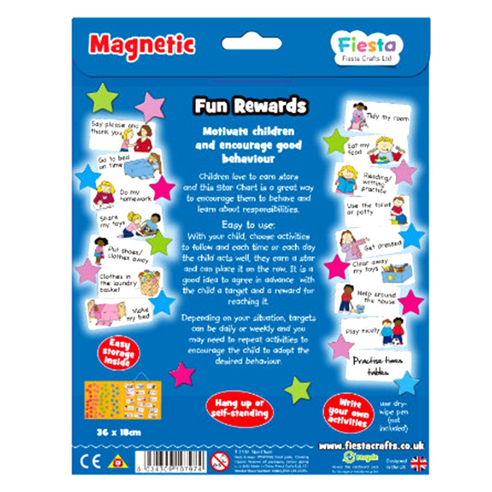 Fiesta Crafts Magnetic Star Chart Back Packaging